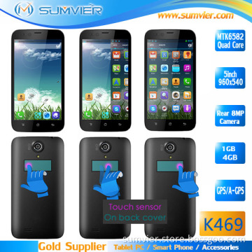 Mtk 6582 Quad-Core 5.0 Inch Qhd Large Display Android 4.4 Cell Phone